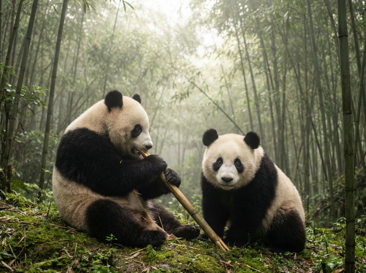 偷拍双胞胎熊猫视频